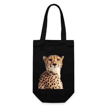 Gepard - Geschenkbeutel für Flaschen - Schwarz - Vorne