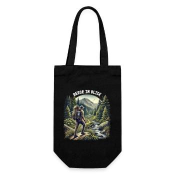 Mountains in view - Gift Bag for Bottles - black - Front