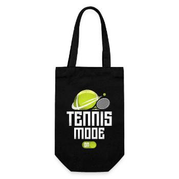 Funny Tennis Player Racket Tennis - Gift Bag for Bottles - black - Front