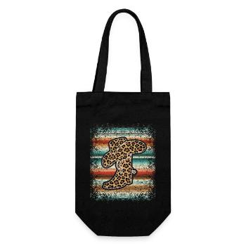 Serape Western Cowgirls Cowboys Kaktus Sukkulenten - Geschenkbeutel für Flaschen - Schwarz - Vorne