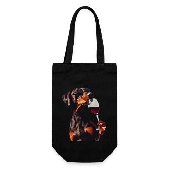 Doberman - Sac à bouteille - noir - Devant