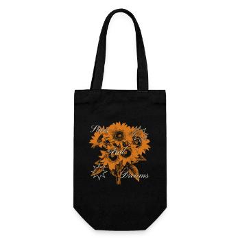 Stars and Dreams Sunflower Art Design - Gift Bag for Bottles - black - Front
