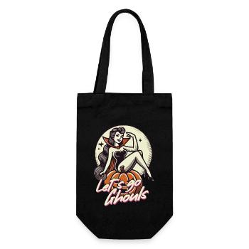 Let's Go Ghouls Funny Halloween Girl - Gift Bag for Bottles - black - Front