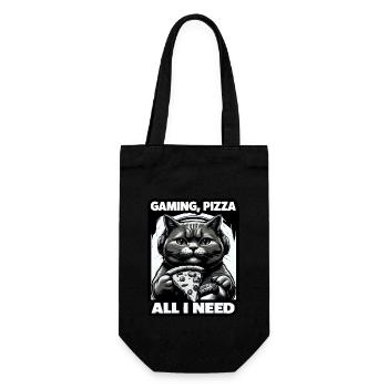 Drôles de chats Jeux Pizza Gamer Gamer Jeux - Sac à bouteille - noir - Devant