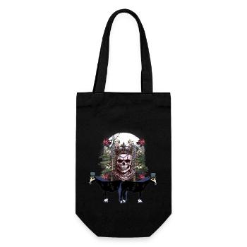 mystisch Halloween Geist Geister Pferd König - Geschenkbeutel für Flaschen - Schwarz - Vorne