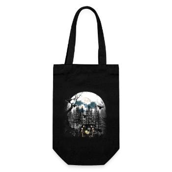 mystical forest forest dweller hammock frog - Gift Bag for Bottles - black - Front