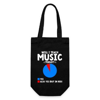 Werde ich heute Musik unterrichten Musiklehrer Musiker Te - Geschenkbeutel für Flaschen - Schwarz - Vorne