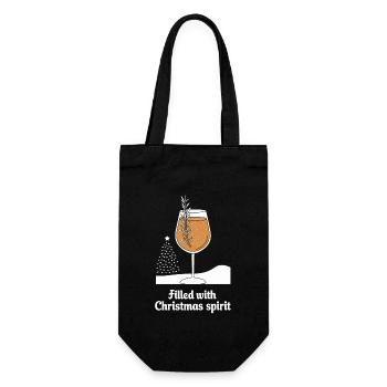 Rempli d’ de Noël - Sac à bouteille - noir - Devant