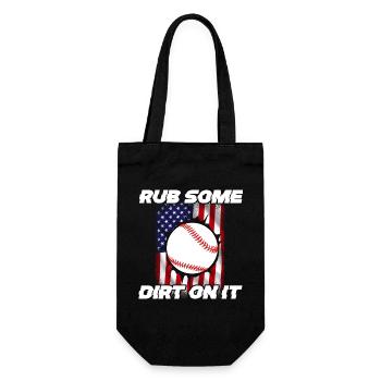 Baseball Sport Baseballspieler Pitcher Catcher USA - Geschenkbeutel für Flaschen - Schwarz - Vorne