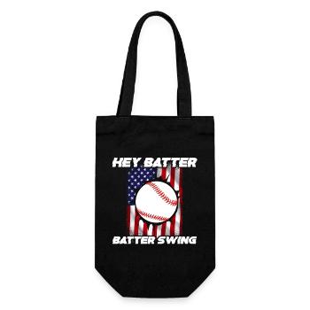 Baseball Sport Baseballspieler Pitcher Catcher USA - Geschenkbeutel für Flaschen - Schwarz - Vorne