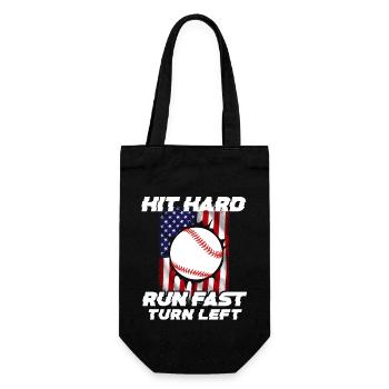 Baseball Sport Baseballspieler Pitcher Catcher USA - Geschenkbeutel für Flaschen - Schwarz - Vorne