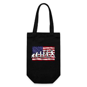 Baseball Sport Baseballspieler Pitcher Catcher USA - Geschenkbeutel für Flaschen - Schwarz - Vorne