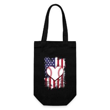 Baseball Sport Baseballspieler Pitcher Catcher USA - Geschenkbeutel für Flaschen - Schwarz - Vorne