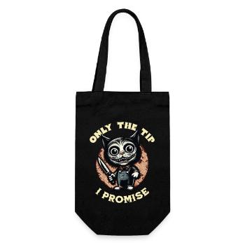 Funny Cat Saying only The Tip Psycho Cat - Gift Bag for Bottles - black - Front