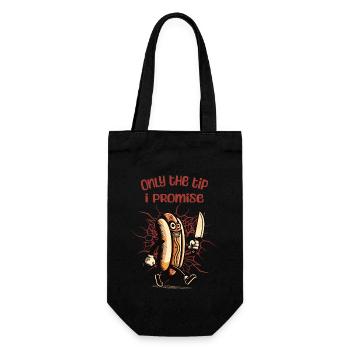 Sarkastischer Hotdog Spruch Lustiges Halloween - Geschenkbeutel für Flaschen - Schwarz - Vorne