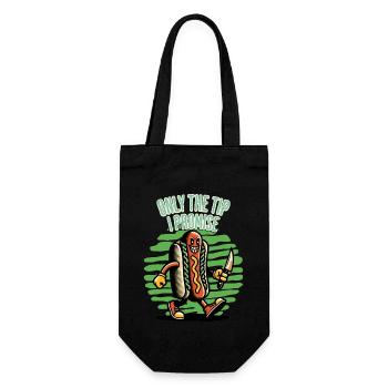 Sarkastischer Hotdog Spruch Lustiges Halloween - Geschenkbeutel für Flaschen - Schwarz - Vorne