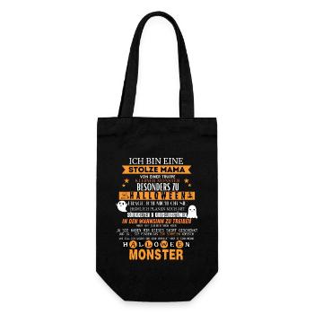 ich bin eine stolze Mama Halloween lustig - Geschenkbeutel für Flaschen - Schwarz - Vorne
