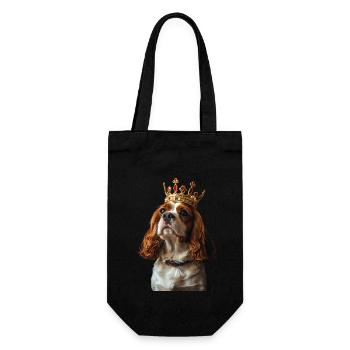 Cavalier King Charles Spaniel - Geschenkbeutel für Flaschen - Schwarz - Vorne