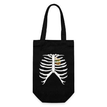 Funny Skeleton Burrito Love Costume Halloween - Gift Bag for Bottles - black - Front