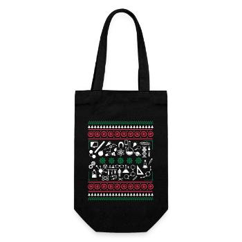 Funny Science Christmas Gifts - Gift Bag for Bottles - black - Front