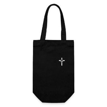 Jesus Christus Christlich Christentum Gott Bibel - Geschenkbeutel für Flaschen - Schwarz - Vorne