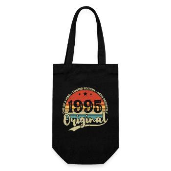 Original 1995 Jahrgang Retro Geburtstagsgeschenk - Geschenkbeutel für Flaschen - Schwarz - Vorne