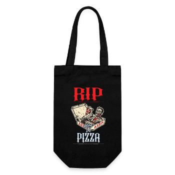 Spooky Funny Pizza Lover Zombie - Gift Bag for Bottles - black - Front
