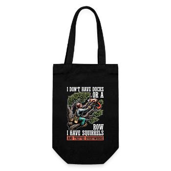 Logging I Don't Have Ducks Or A Row Tree Climber - Gift Bag for Bottles - black - Front