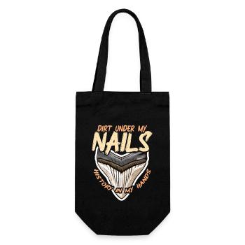Fossil Hunter Dirt Under My Nails Fossil Collector - Gift Bag for Bottles - black - Front