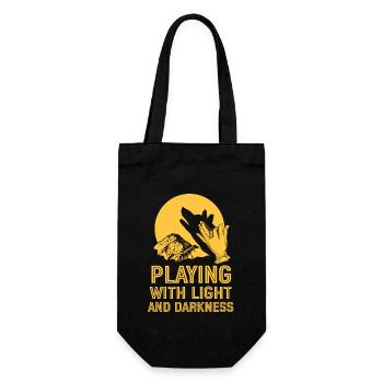 Shadow Puppetry Theater Show Art - Gift Bag for Bottles - black - Front