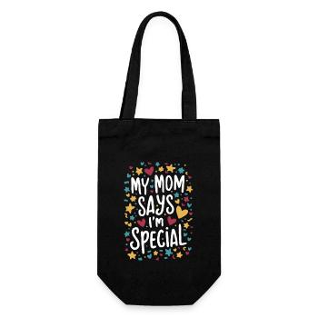 Ma mère dit que je suis spécial - plus humoristique - Sac à bouteille - noir - Devant