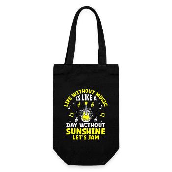 Life Without Music Is Like A Day Without Sunshine - Gift Bag for Bottles - black - Front