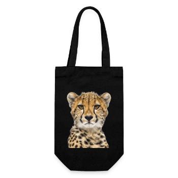 Cheetah - Gift Bag for Bottles - black - Front