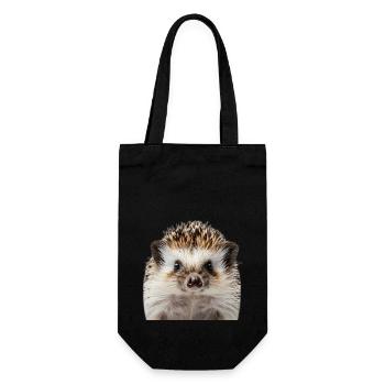 Hedgehog - Gift Bag for Bottles - black - Front