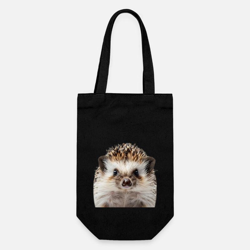 Igel - Geschenkbeutel für Flaschen - Schwarz