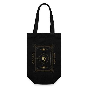 Astrologisches Löwe-Zodiac-Design - Geschenkbeutel für Flaschen - Schwarz - Vorne