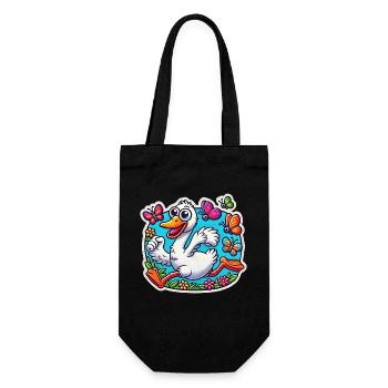 Silly Goose scares away the butterflies - Gift Bag for Bottles - black - Front