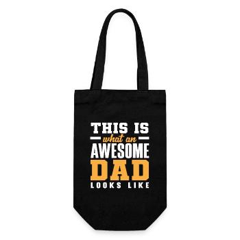 This is what a fantastic dad looks like - Gift Bag for Bottles - black - Front