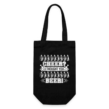 Christmas Cheer Christmas Beer - Gift Bag for Bottles - black - Front