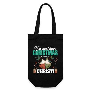 Christmas Can't Have Christmas Without Christ - Gift Bag for Bottles - black - Front