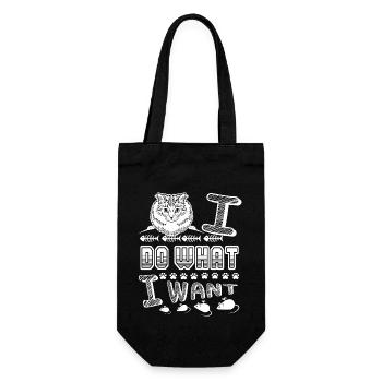 Siberian Cat Siberian Cat I Do What I Want - Gift Bag for Bottles - black - Front