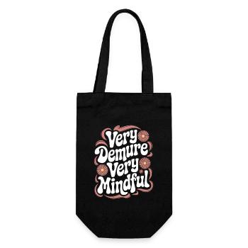 Very modest very mindful - Gift Bag for Bottles - black - Front