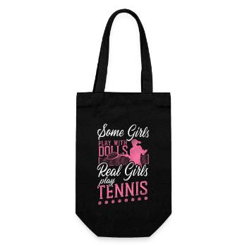 Drôle de joueur de tennis raquette fille - Sac à bouteille - noir - Devant