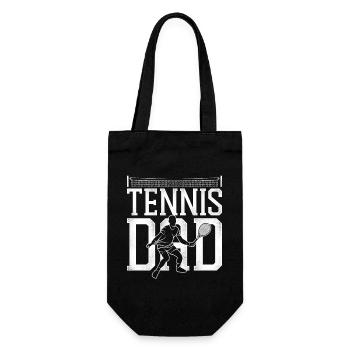 Drôle de joueur de tennis raquette papa - Sac à bouteille - noir - Devant