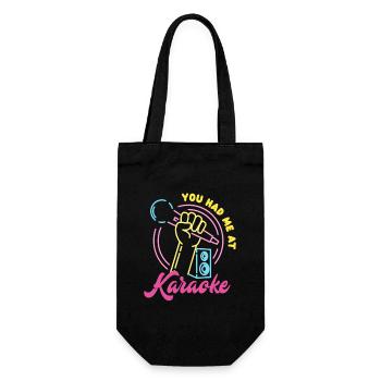 Vous m’avez eu au karaoké - Sac à bouteille - noir - Devant