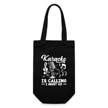 Karaoke Is Calling I Must Go - Gift Bag for Bottles - black - Front