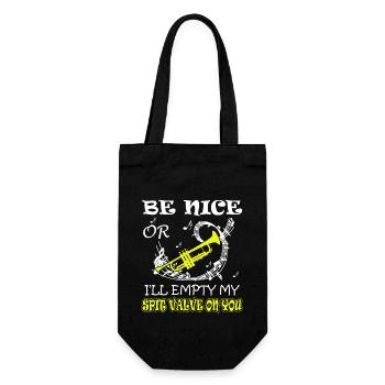 Trumpet Be Nice Or I'll Empty My Spit Valve On You - Gift Bag for Bottles - black - Front