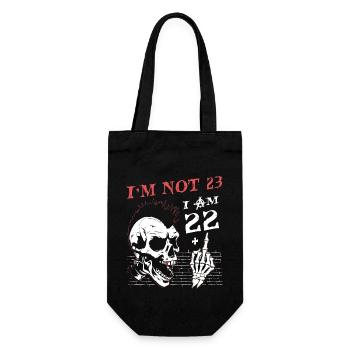 I Am 22 Plus Middle Finger - 23rd Birthday - Gift Bag for Bottles - black - Front