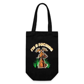 Ich bin eine verdammte freude - Geschenkbeutel für Flaschen - Schwarz - Vorne