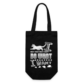 Savannah Cat Savannah Cat I Do What I Want - Gift Bag for Bottles - black - Front